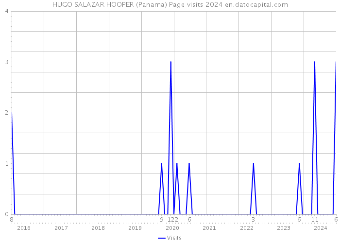 HUGO SALAZAR HOOPER (Panama) Page visits 2024 