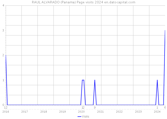 RAUL ALVARADO (Panama) Page visits 2024 