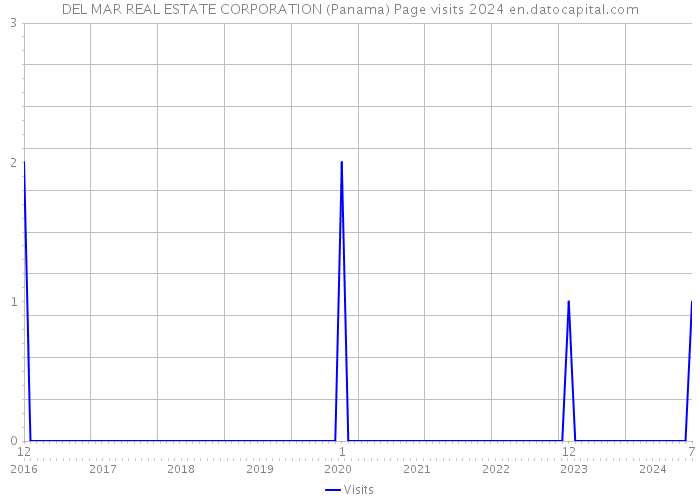 DEL MAR REAL ESTATE CORPORATION (Panama) Page visits 2024 