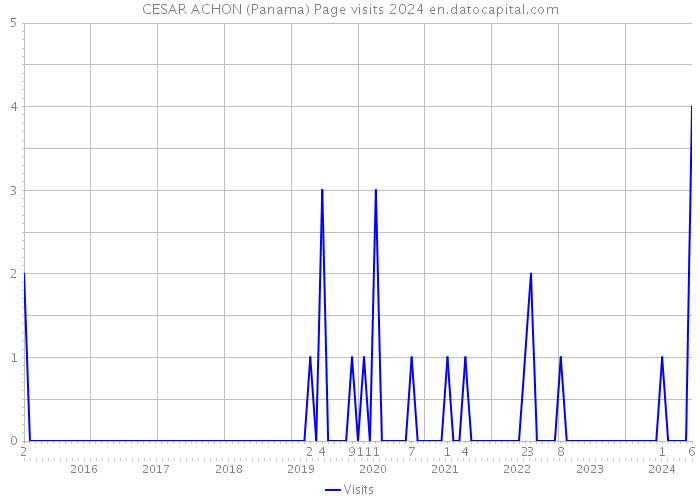 CESAR ACHON (Panama) Page visits 2024 