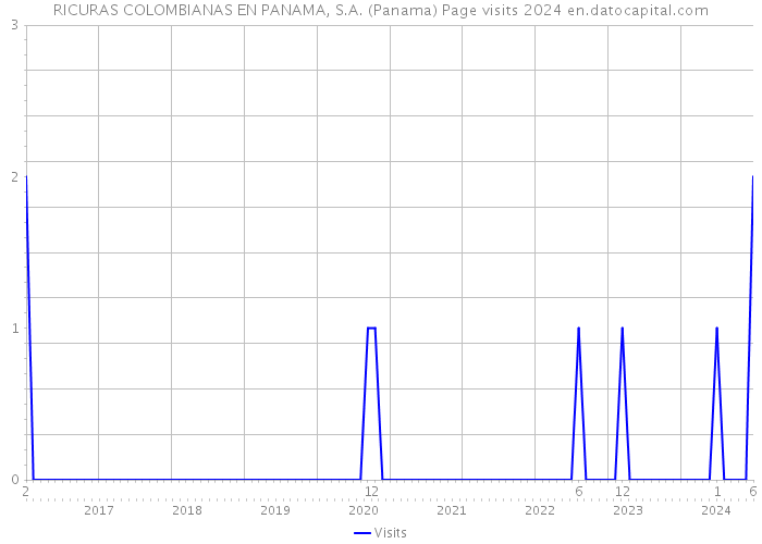 RICURAS COLOMBIANAS EN PANAMA, S.A. (Panama) Page visits 2024 