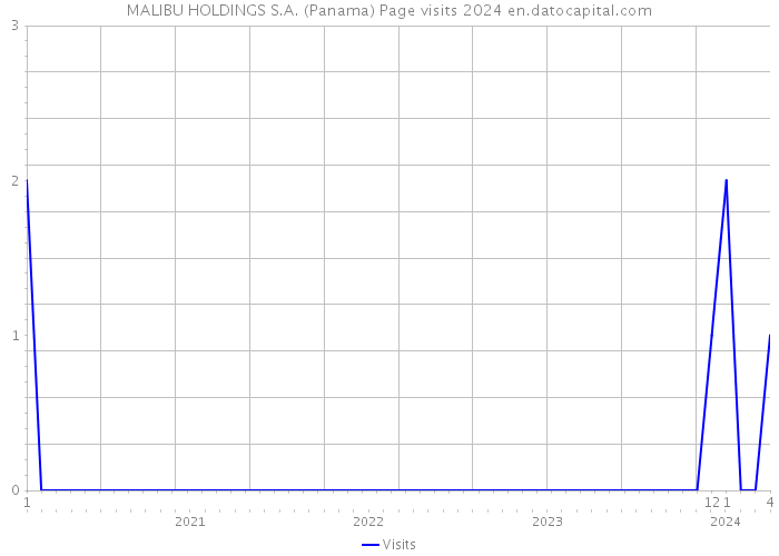 MALIBU HOLDINGS S.A. (Panama) Page visits 2024 