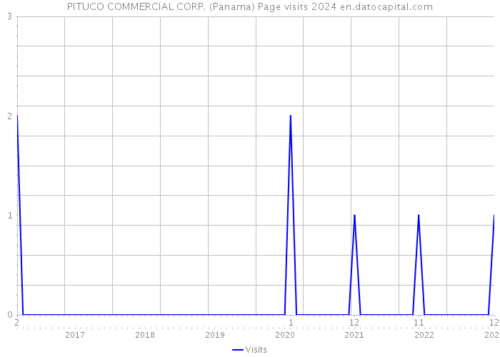 PITUCO COMMERCIAL CORP. (Panama) Page visits 2024 