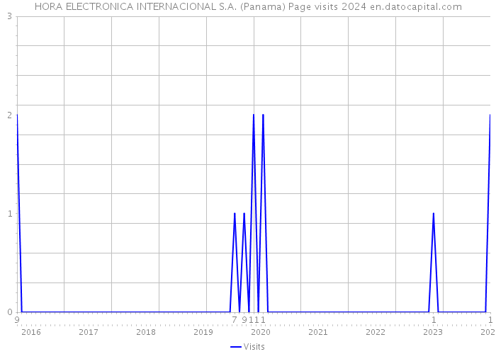 HORA ELECTRONICA INTERNACIONAL S.A. (Panama) Page visits 2024 