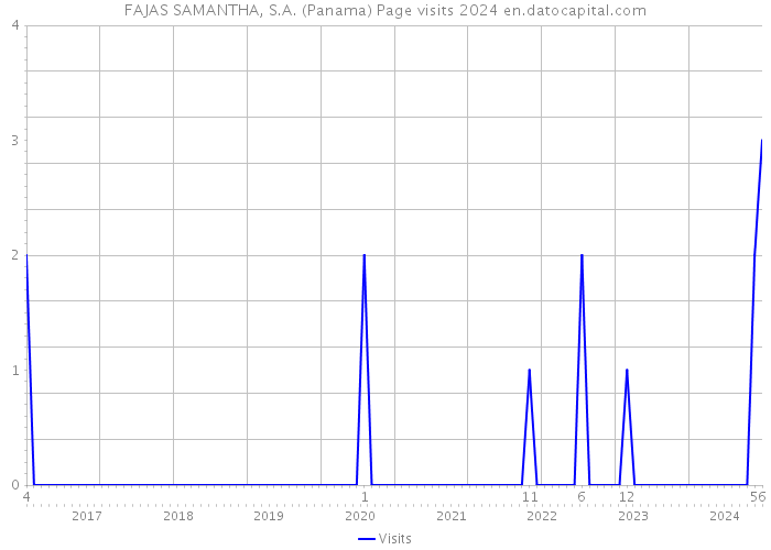 FAJAS SAMANTHA, S.A. (Panama) Page visits 2024 