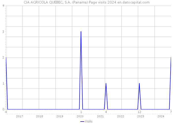 CIA AGRICOLA QUEBEC, S.A. (Panama) Page visits 2024 