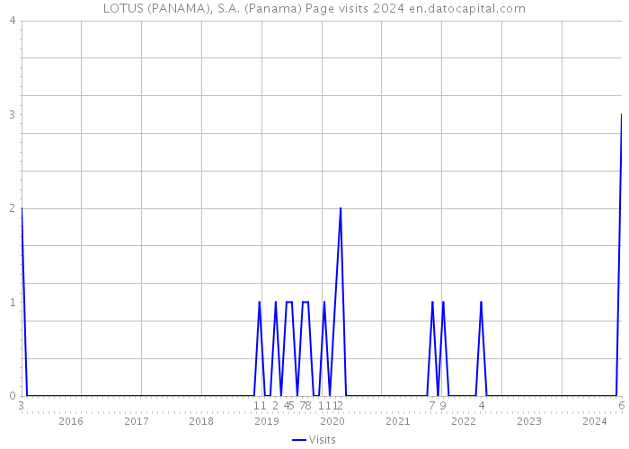 LOTUS (PANAMA), S.A. (Panama) Page visits 2024 