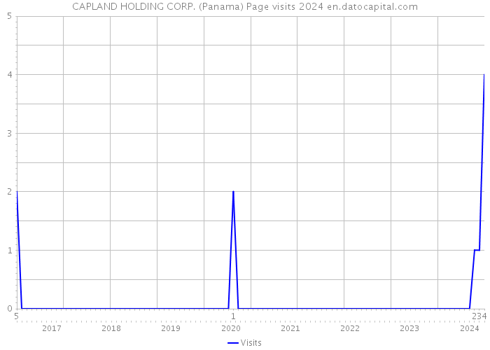 CAPLAND HOLDING CORP. (Panama) Page visits 2024 