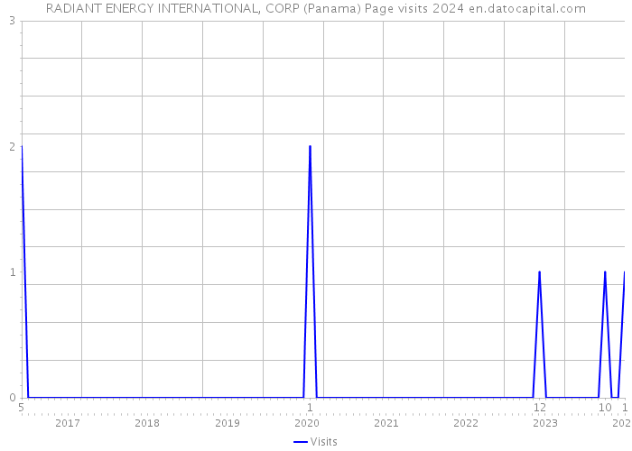 RADIANT ENERGY INTERNATIONAL, CORP (Panama) Page visits 2024 