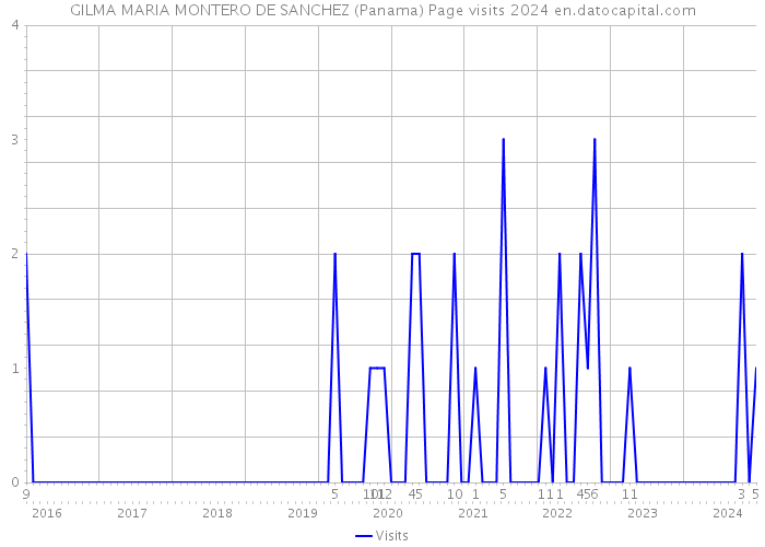 GILMA MARIA MONTERO DE SANCHEZ (Panama) Page visits 2024 
