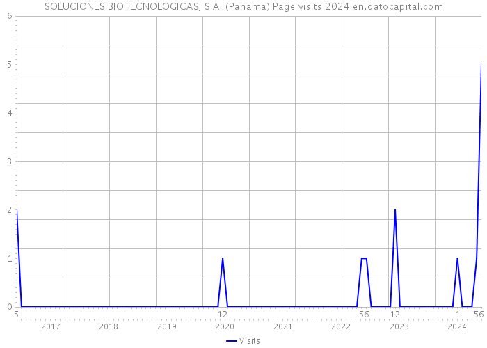 SOLUCIONES BIOTECNOLOGICAS, S.A. (Panama) Page visits 2024 