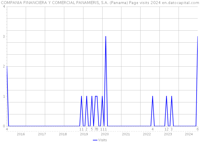 COMPANIA FINANCIERA Y COMERCIAL PANAMERIS, S.A. (Panama) Page visits 2024 
