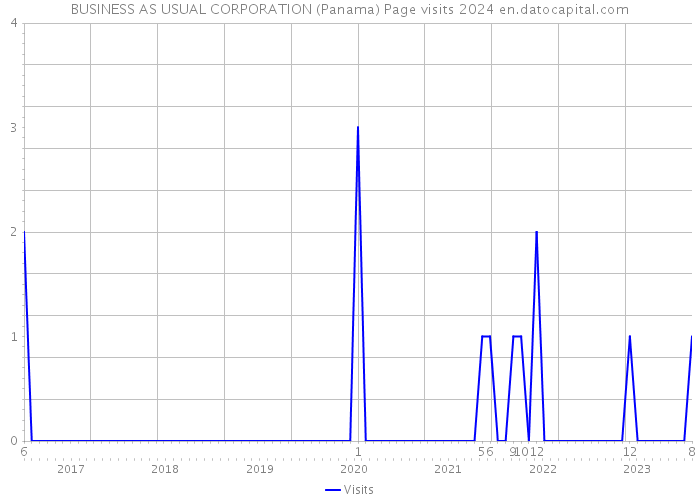 BUSINESS AS USUAL CORPORATION (Panama) Page visits 2024 