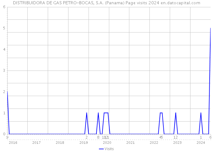 DISTRIBUIDORA DE GAS PETRO-BOCAS, S.A. (Panama) Page visits 2024 