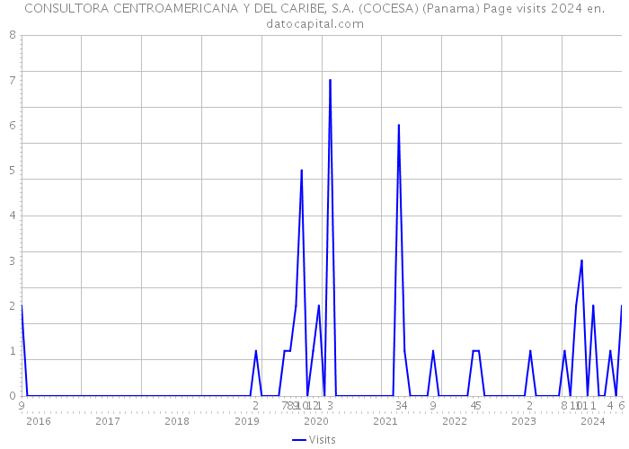 CONSULTORA CENTROAMERICANA Y DEL CARIBE, S.A. (COCESA) (Panama) Page visits 2024 