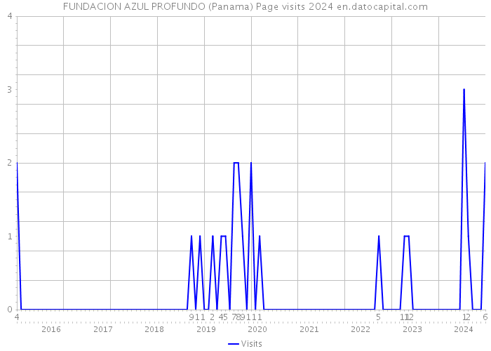 FUNDACION AZUL PROFUNDO (Panama) Page visits 2024 
