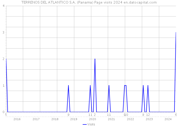 TERRENOS DEL ATLANTICO S.A. (Panama) Page visits 2024 