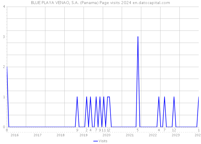 BLUE PLAYA VENAO, S.A. (Panama) Page visits 2024 