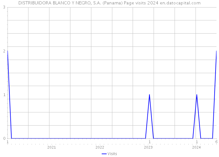 DISTRIBUIDORA BLANCO Y NEGRO, S.A. (Panama) Page visits 2024 