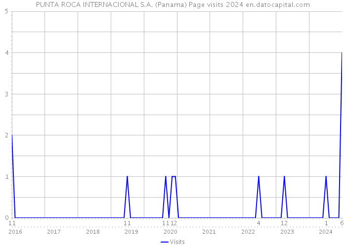 PUNTA ROCA INTERNACIONAL S.A. (Panama) Page visits 2024 