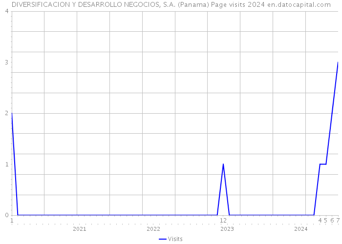 DIVERSIFICACION Y DESARROLLO NEGOCIOS, S.A. (Panama) Page visits 2024 