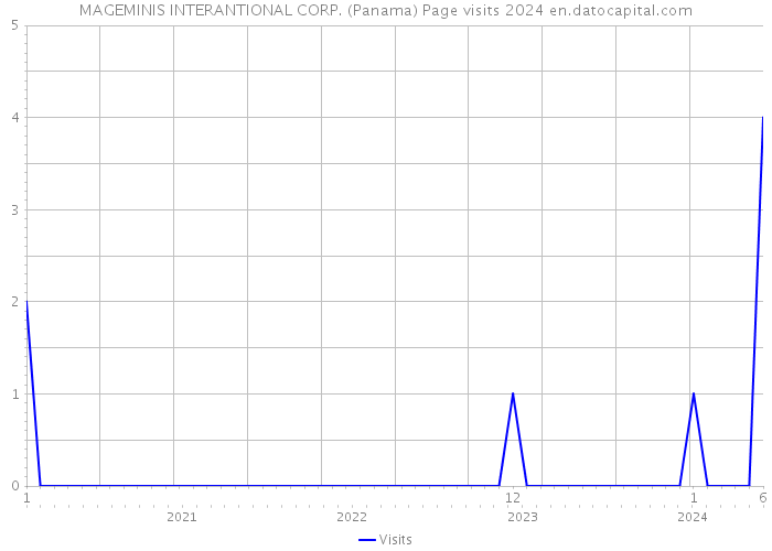 MAGEMINIS INTERANTIONAL CORP. (Panama) Page visits 2024 