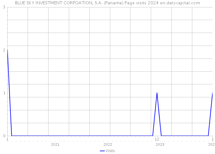 BLUE SKY INVESTMENT CORPOATION, S.A. (Panama) Page visits 2024 
