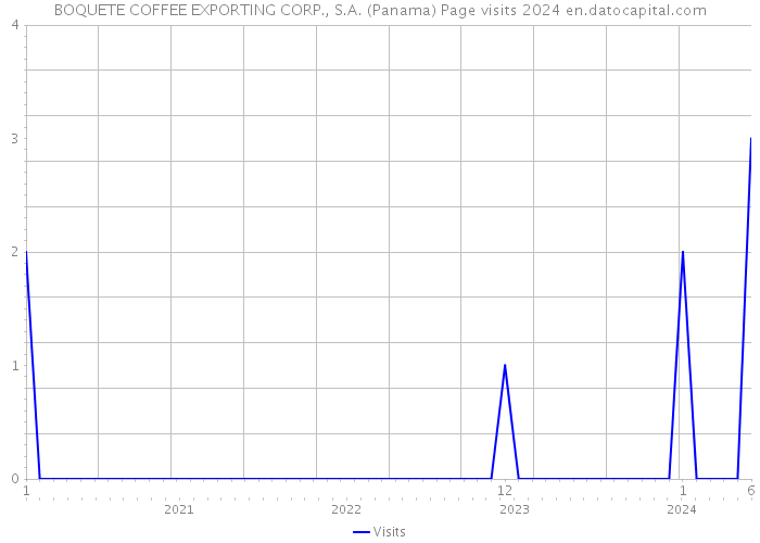 BOQUETE COFFEE EXPORTING CORP., S.A. (Panama) Page visits 2024 