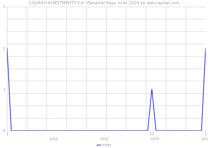 COLMAN INVESTMENTS S.A. (Panama) Page visits 2024 