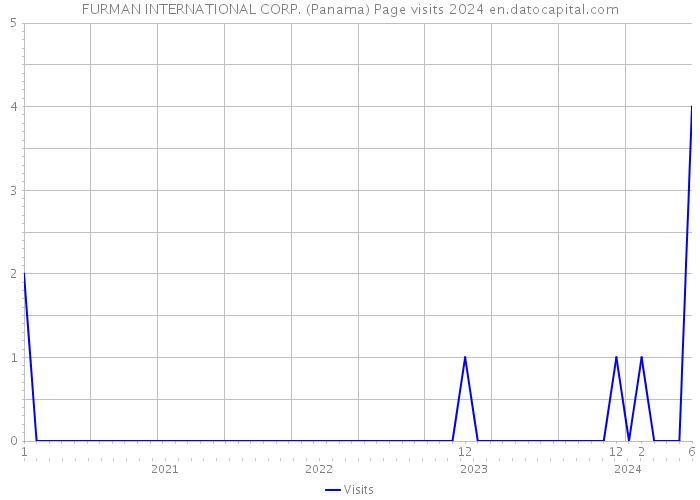 FURMAN INTERNATIONAL CORP. (Panama) Page visits 2024 