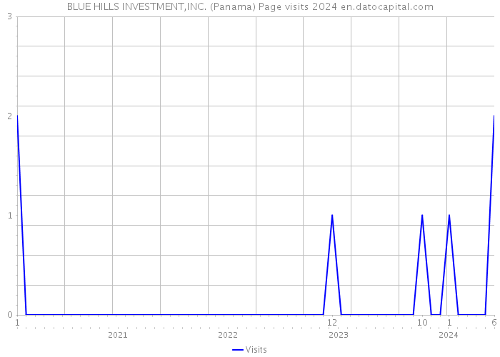 BLUE HILLS INVESTMENT,INC. (Panama) Page visits 2024 