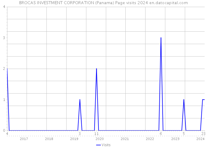 BROCAS INVESTMENT CORPORATION (Panama) Page visits 2024 
