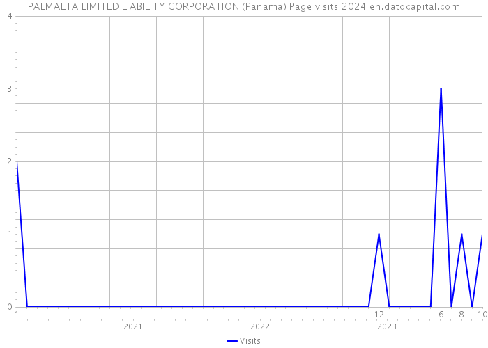 PALMALTA LIMITED LIABILITY CORPORATION (Panama) Page visits 2024 