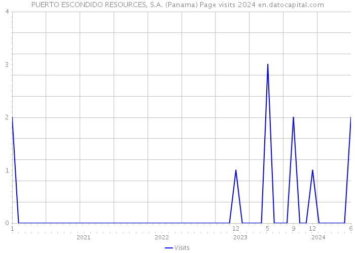 PUERTO ESCONDIDO RESOURCES, S.A. (Panama) Page visits 2024 