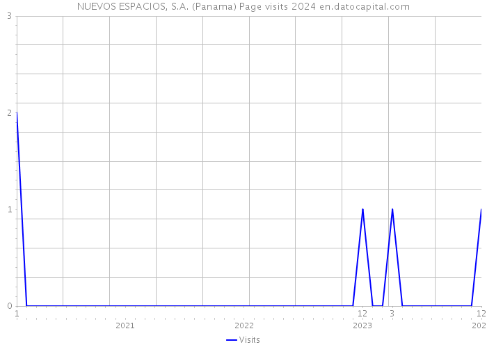 NUEVOS ESPACIOS, S.A. (Panama) Page visits 2024 
