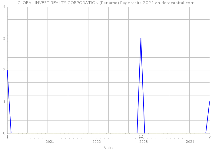 GLOBAL INVEST REALTY CORPORATION (Panama) Page visits 2024 