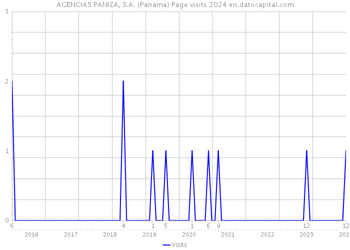 AGENCIAS PANIZA, S.A. (Panama) Page visits 2024 