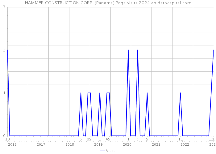 HAMMER CONSTRUCTION CORP. (Panama) Page visits 2024 