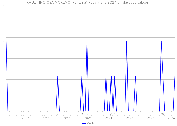 RAUL HINOJOSA MORENO (Panama) Page visits 2024 