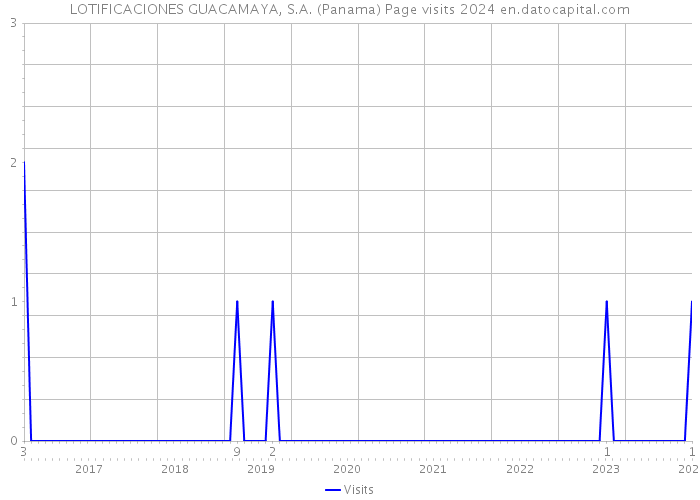 LOTIFICACIONES GUACAMAYA, S.A. (Panama) Page visits 2024 