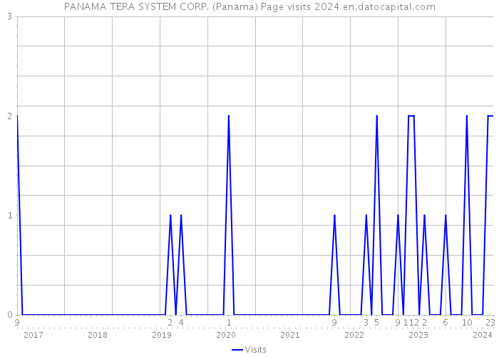 PANAMA TERA SYSTEM CORP. (Panama) Page visits 2024 