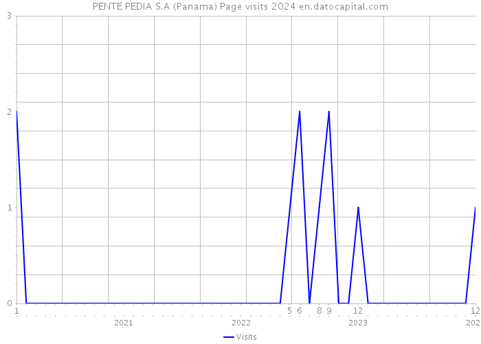 PENTE PEDIA S.A (Panama) Page visits 2024 