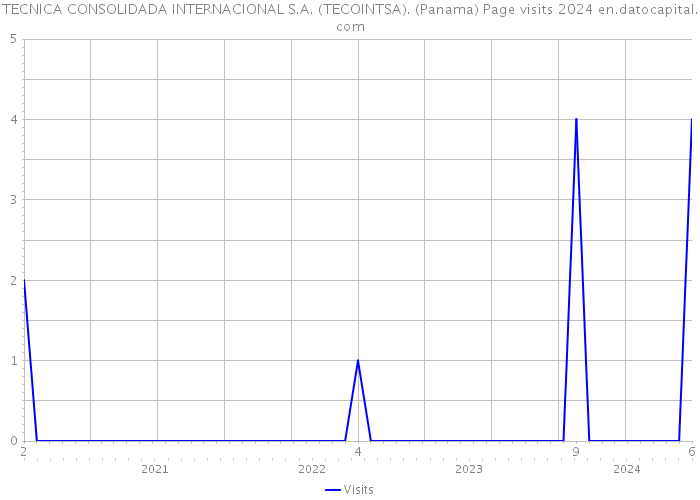 TECNICA CONSOLIDADA INTERNACIONAL S.A. (TECOINTSA). (Panama) Page visits 2024 