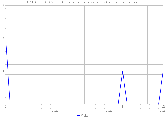 BENDALL HOLDINGS S.A. (Panama) Page visits 2024 