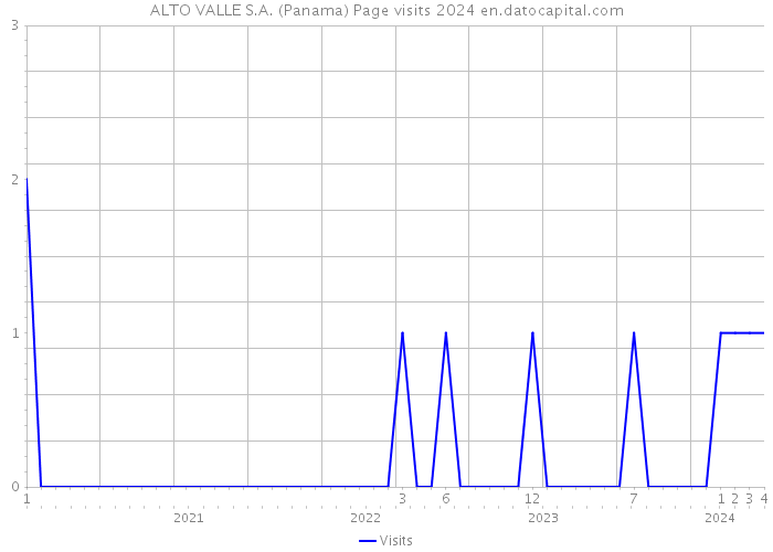 ALTO VALLE S.A. (Panama) Page visits 2024 
