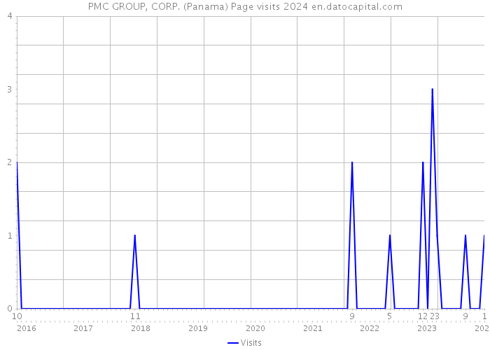 PMC GROUP, CORP. (Panama) Page visits 2024 