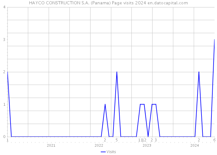 HAYCO CONSTRUCTION S.A. (Panama) Page visits 2024 