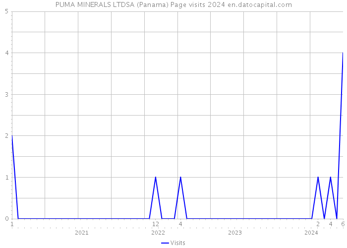 PUMA MINERALS LTDSA (Panama) Page visits 2024 