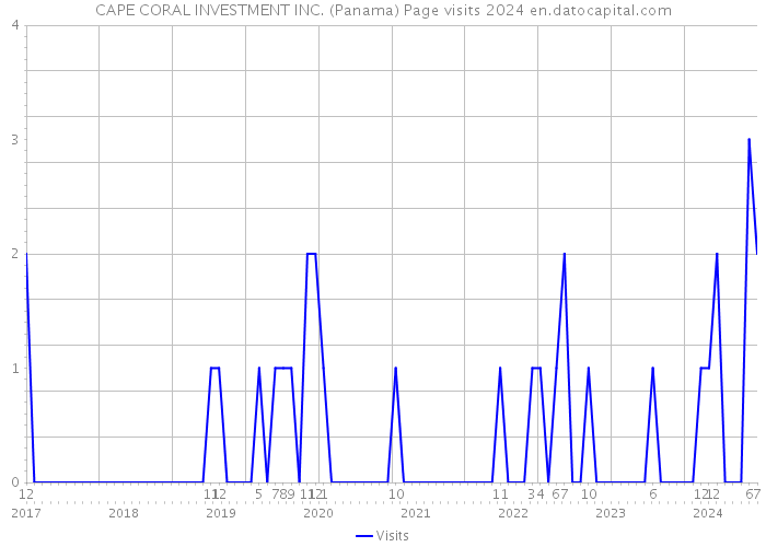 CAPE CORAL INVESTMENT INC. (Panama) Page visits 2024 