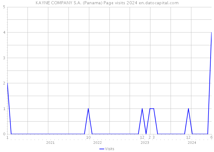 KAYNE COMPANY S.A. (Panama) Page visits 2024 